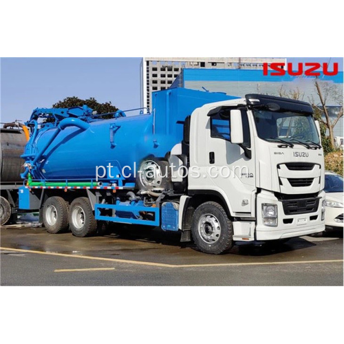 Isuzu giga 6x4 16000litres 16000L Caminhão de jato de alta pressão de sucção de águas residuais fecais
